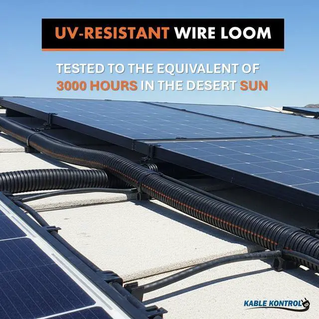 Alt view image 6 of 7 - UV Resistant Flame Retardant Nylon Split Wire Loom Tubing 3/8 Inch 10 Ft Long Black with Orange Stripes Sunlight Protected Cable Protection Flexible Conduit for Automotive Use