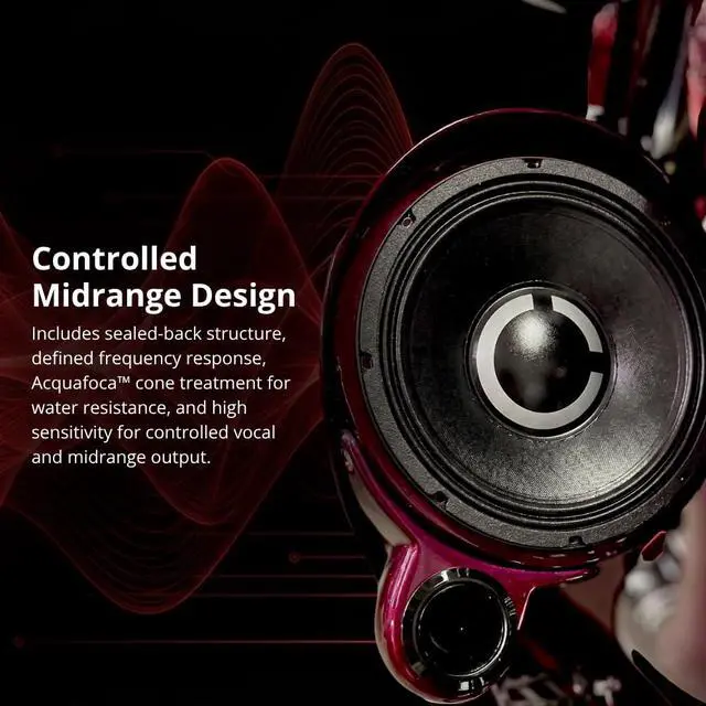 Alt view image 6 of 7 - Americano 6A200MS-8, 6.5 Sealed-Back Midrange Speaker 8 Ohm, 200W Car Audio Driver for Space-Limited Installs, 1.5 Voice Coil, Water & UV Resistant Cone, USA Made