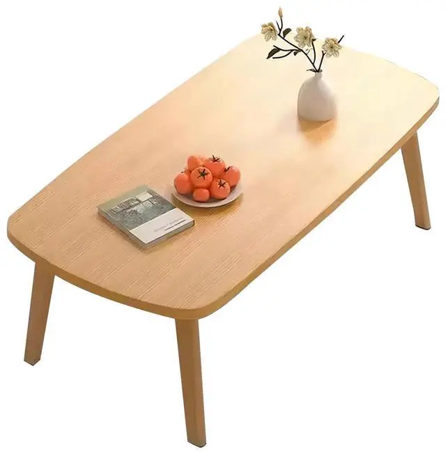Main image of 31.5" Large Folding Floor Desk for Sitting on Floor, Small Collapsible Coffee Table for Small Spaces, No Assembly Portable Laptop Desk for Bed, Couch & Living Room, Sturdy MDF Wood Grain