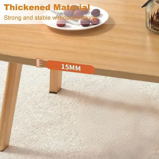 Alt view image 4 of 6 - 31.5" Large Folding Floor Desk for Sitting on Floor, Small Collapsible Coffee Table for Small Spaces, No Assembly Portable Laptop Desk for Bed, Couch & Living Room, Sturdy MDF Wood Grain