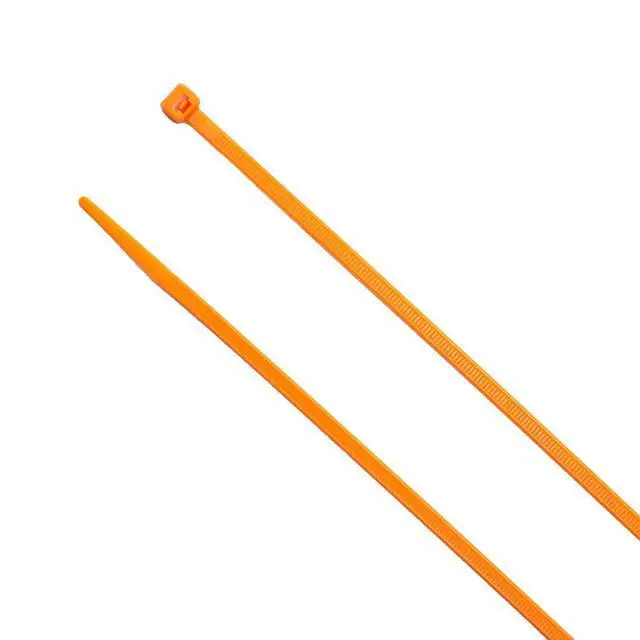 Alt view image 6 of 7 - 11-Inch Fluoresent Orange Nylon Multi-Purpose Zip Ties - 75-lb Tensile Strength Cord Management - UL 21S Listed Tie Wraps - Indoor Multi-Purpose (100-Pack)