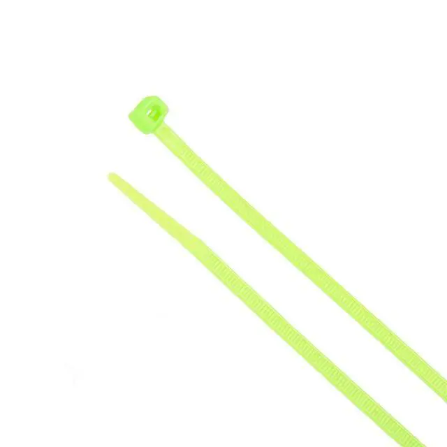 Alt view image 6 of 7 - 11-Inch Fluorescent Green Nylon Multi-Purpose Zip Ties - 75-lb Tensile Strength Cord Management - UL 21S Listed Tie Wraps - Indoor Multi-Purpose (100-Pack)