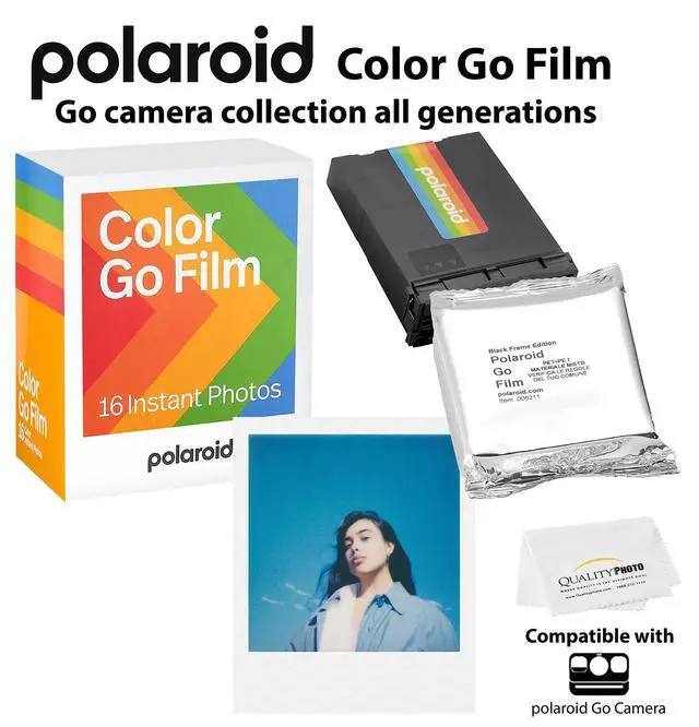 Alt view image 2 of 6 - Go Color Film, White Frame + Quality Photo Microfiber Cloth (Only Compatible with Go Cameras) (2 Pack (32 Sheets)