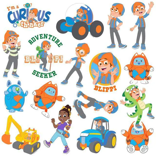 Alt view image 3 of 6 - Blippi 100 Vinyl Stickers Waterproof Die-Cut Decals Laptop Water Bottle Car