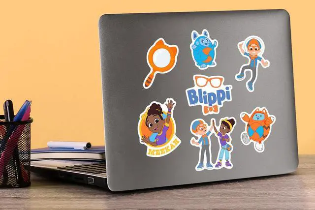 Alt view image 5 of 6 - Blippi 100 Vinyl Stickers Waterproof Die-Cut Decals Laptop Water Bottle Car