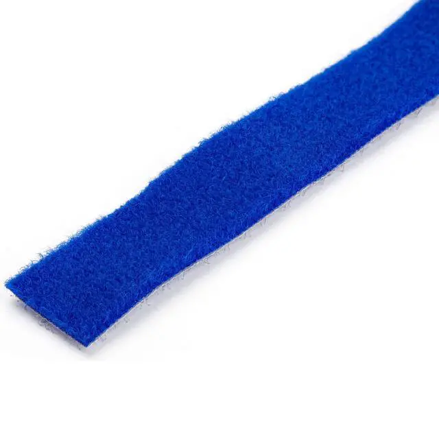 Alt view image 2 of 3 - 50ft Hook and Loop Roll - Cut-to-Size Reusable Cable Ties - Bulk Industrial Wire Fastener Tape/Adjustable Fabric Wraps Blue/Resuable Self Gripping Cable Management Straps (HKLP50BL)