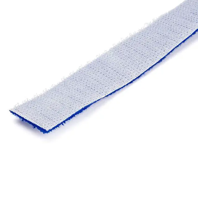Alt view image 3 of 3 - 50ft Hook and Loop Roll - Cut-to-Size Reusable Cable Ties - Bulk Industrial Wire Fastener Tape/Adjustable Fabric Wraps Blue/Resuable Self Gripping Cable Management Straps (HKLP50BL)