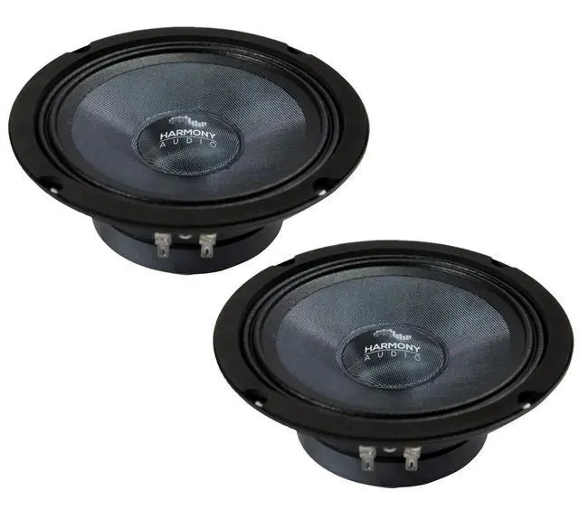 Alt view image 2 of 6 - Carbon Midbass Midrange Speakers 6.5" 4 Ohm 3 Pairs HC-CMB65 | Crisp vocals and punchy low end, triple set for full vehicle builds, drop in fit for standard cutouts, 6.5 inch size