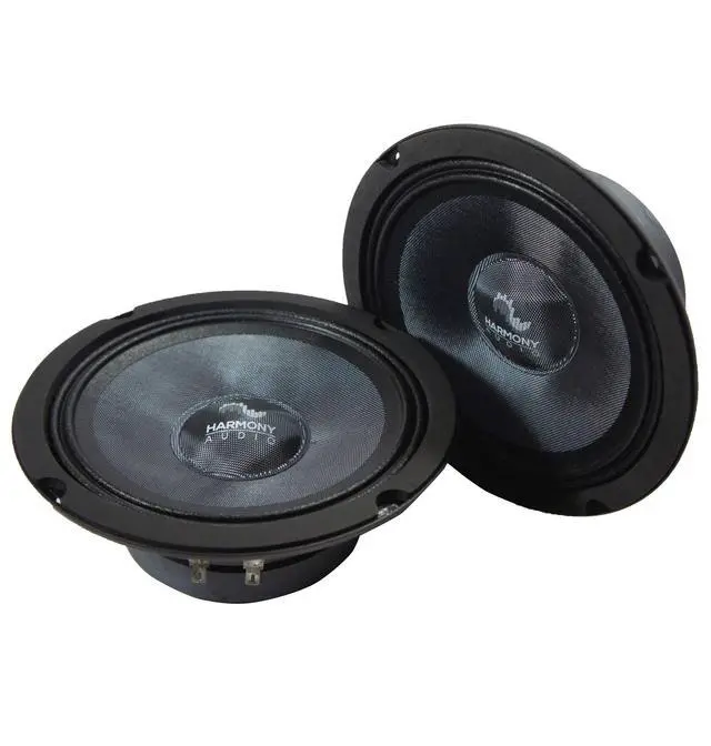 Alt view image 4 of 6 - Carbon Midbass Midrange Speakers 6.5" 4 Ohm 3 Pairs HC-CMB65 | Crisp vocals and punchy low end, triple set for full vehicle builds, drop in fit for standard cutouts, 6.5 inch size