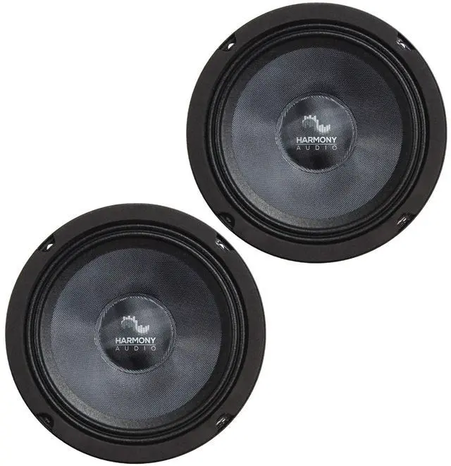 Alt view image 3 of 6 - Carbon Midbass Midrange Speakers 6.5" 4 Ohm 3 Pairs HC-CMB65 | Crisp vocals and punchy low end, triple set for full vehicle builds, drop in fit for standard cutouts, 6.5 inch size