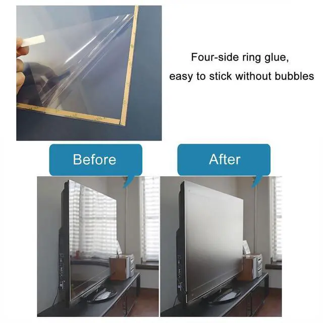 Alt view image 5 of 6 - 40-50 Inch Anti-Glare TV Screen Protector, Indoor & Outdoor Matte Anti Blue Light Protection Film for LCD, LED, 4K OLED & QLED HDTV,43 Inches(942x528mm)