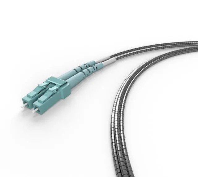 Alt view image 2 of 5 - 10M OM4 LC LC Fiber Optic Cable | Armored 100Gb LSZH Duplex 50/125 LC to LC Multimode Jumper 10 Meter (32.8ft) | 10/40/100g qsfp+ 100gbase mm ofnr for Personal Computer
