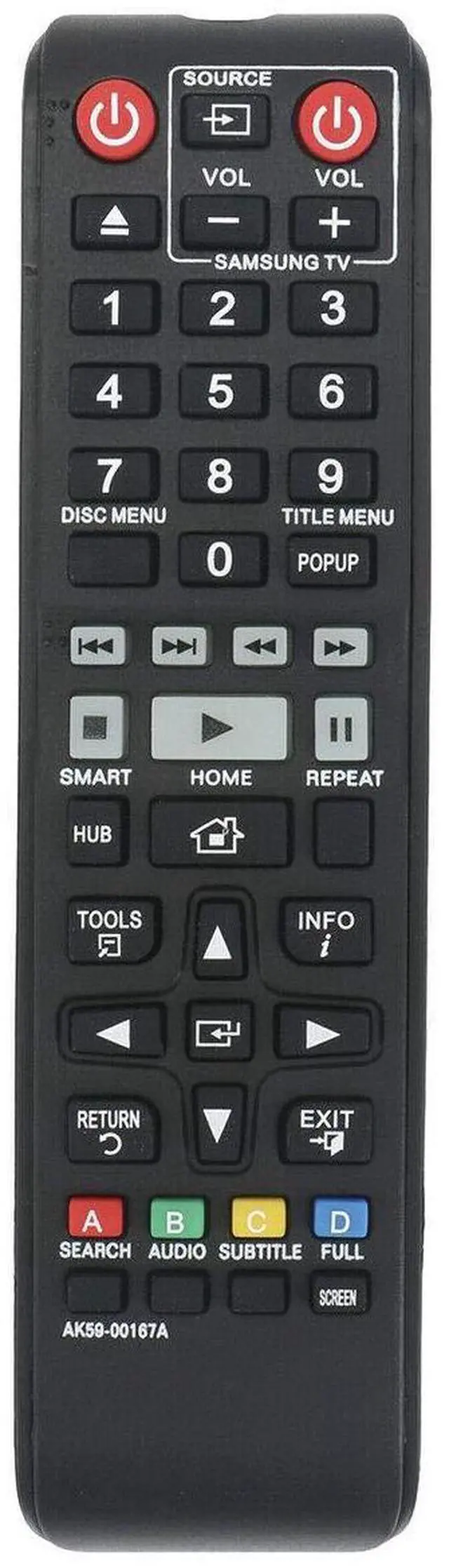 Main image of New AK59-00167A Replace Remote for Samsung Blu-ray BD-J6300 BD-JM63 BD-JM63C