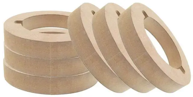 Main image of Custom MDF Tweeter Adapter Rings 2.91" ID x 4.33" OD Car Audio Installation (3 Pairs - 6 Rings)