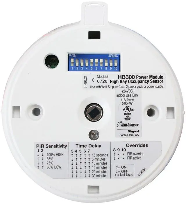 Main image of Wattstopper HB-300 High Bay Occupancy Sensor Standard Module Fixture Mount 24VDC Indoor Use, White