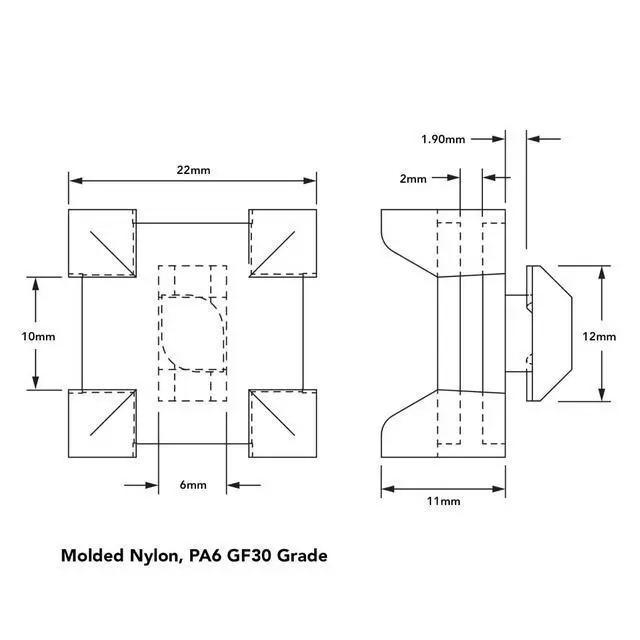 Alt view image 3 of 7 - 8020, 12314, 10 and 25 Series Nylon Cable Zip Tie Mounting Block Cable Tie Mount for Wire Management (5 Pack)
