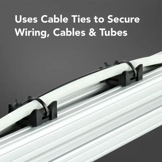 Alt view image 5 of 7 - 8020, 12314, 10 and 25 Series Nylon Cable Zip Tie Mounting Block Cable Tie Mount for Wire Management (5 Pack)