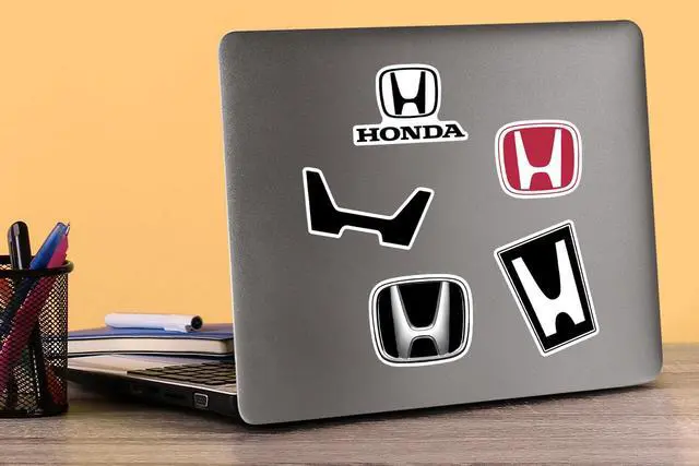Alt view image 5 of 6 - Honda Logo 100 Vinyl Stickers Waterproof Die-Cut Decals Laptop Water Bottle