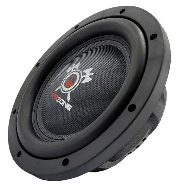 Alt view image 2 of 7 - Warzone WZ10D4-1 10 Inch 1200 Watt Max Power Elite Car Audio Shallow Subwoofer 4 Ohm DVC - Dual Voice Coil Stereo Competition Grade Sub - 2 Subwoofers