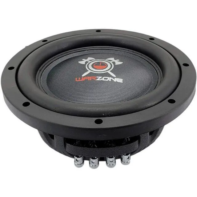 Alt view image 3 of 7 - Warzone WZ10D4-1 10 Inch 1200 Watt Max Power Elite Car Audio Shallow Subwoofer 4 Ohm DVC - Dual Voice Coil Stereo Competition Grade Sub - 2 Subwoofers