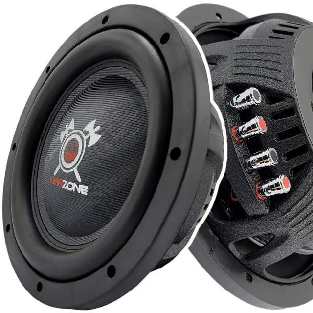 Alt view image 5 of 7 - Warzone WZ10D4-1 10 Inch 1200 Watt Max Power Elite Car Audio Shallow Subwoofer 4 Ohm DVC - Dual Voice Coil Stereo Competition Grade Sub - Single Subwoofer