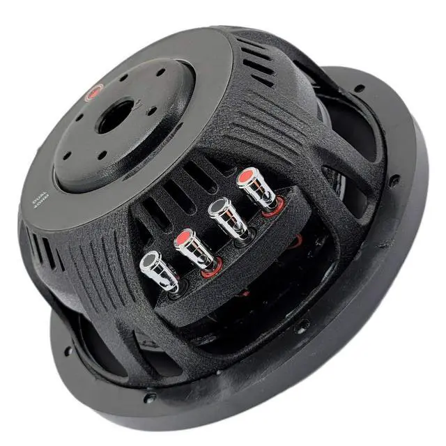 Alt view image 6 of 7 - Warzone WZ10D4-1 10 Inch 1200 Watt Max Power Elite Car Audio Shallow Subwoofer 4 Ohm DVC - Dual Voice Coil Stereo Competition Grade Sub - 2 Subwoofers