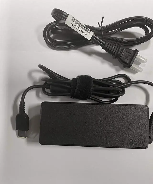 Alt view image 3 of 4 - 90W Slim Tip Ac Adapter (0B46994, ADLX90NLC2A, Original Packaging) USA 2 Pin Power Cord Included, Black