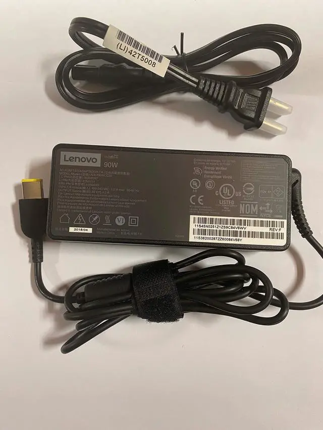 Alt view image 4 of 4 - 90W Slim Tip Ac Adapter (0B46994, ADLX90NLC2A, Original Packaging) USA 2 Pin Power Cord Included, Black