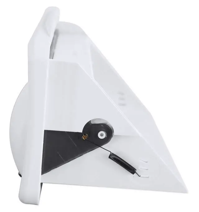 Alt view image 4 of 6 - RWSG4W White Universal Marine/Boat Receiver Splash Guard Housing | Fits 1 DIN Head Units, UV-Resistant ABS, Spring Loaded Flip Door, Stainless Steel Hardware, EVA Foam Gasket, Waterproof