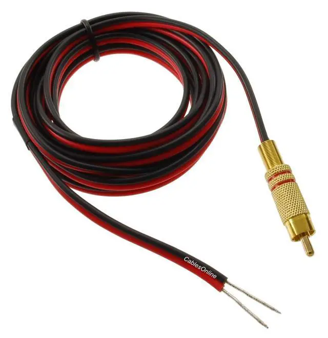 Alt view image 2 of 5 - CablesOnline, 10ft 18 AWG Speaker Wire Single Cable with RCA Male Plug, AV-SK110