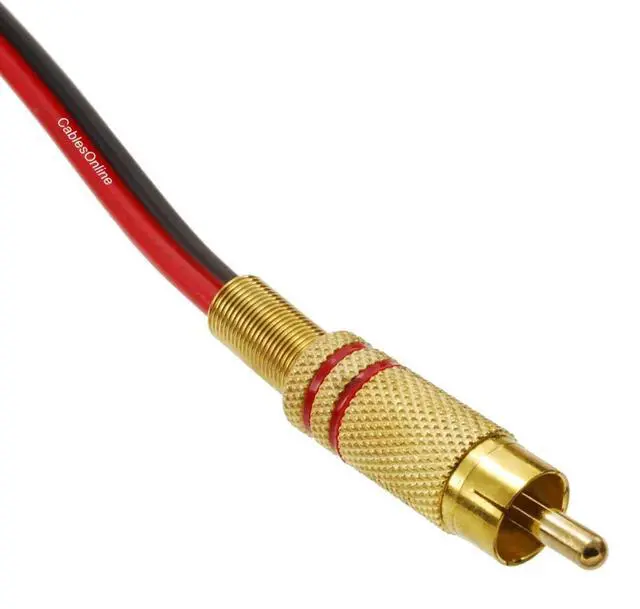 Alt view image 5 of 5 - CablesOnline, 10ft 18 AWG Speaker Wire Single Cable with RCA Male Plug, AV-SK110
