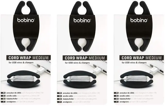 Main image of Cord Wrap Value Bundles - Medium - Black - Pack of 3 (3)