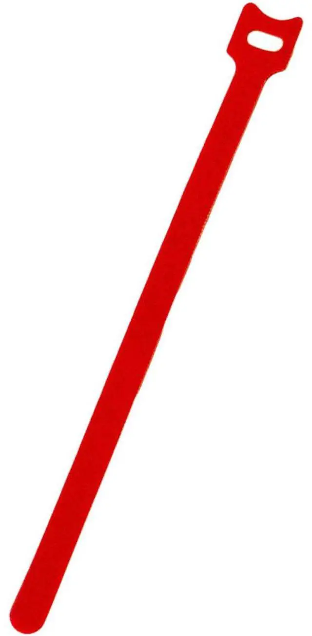 Main image of 6 Inch Hook and Loop Reusable Strap Cable Cord Wire Ties 25 Pack Red