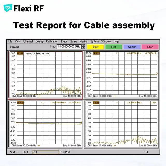 Alt view image 7 of 7 - SMA Male to GPO (SMP) Female Cable Using RG-405 SS Flexible Coax, DC - 26.5GHz, 50 Ohm (300 mm)