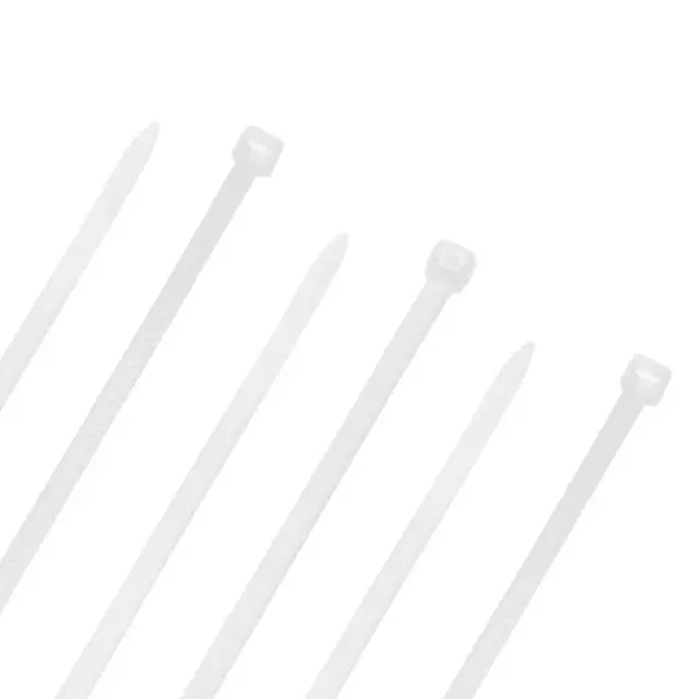 Main image of 16-Inch Nylon Cable Ties, White, 120 lbs, 100 Pack