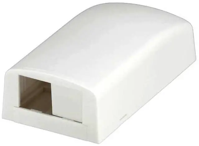 Main image of Surface Mount Box,Mini Com,2Port,White 4024302_Brand_Index3-1 Each