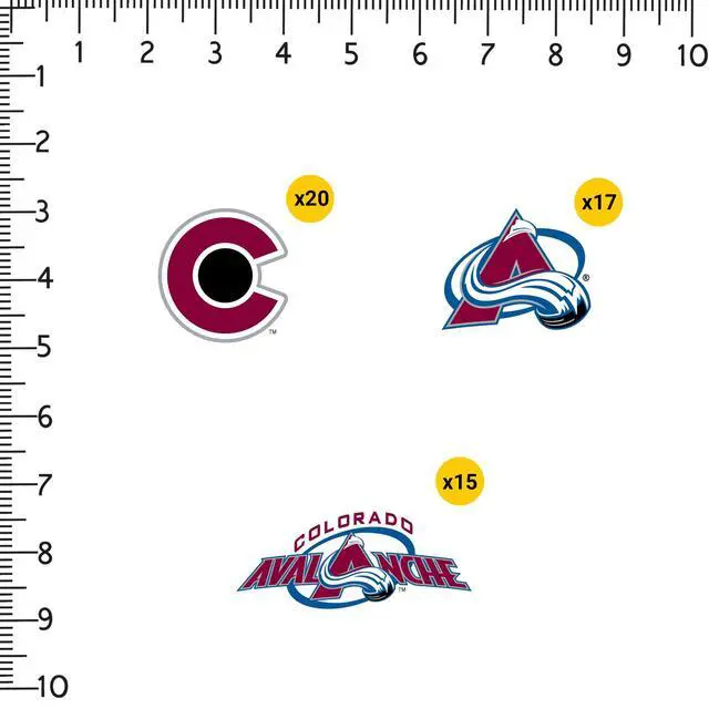 Alt view image 6 of 6 - NHL Colorado Avalanche Logo 100 Vinyl Stickers Waterproof Die-Cut Decals
