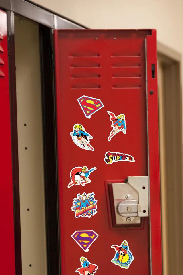 Alt view image 6 of 6 - Supergirl Retro 100 Vinyl Stickers Waterproof Die-Cut Decals Laptop Car