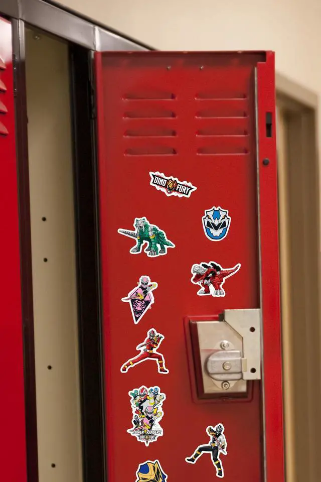 Alt view image 6 of 6 - Power Rangers Dino Fury 100 Vinyl Stickers Waterproof Die-Cut Decals Laptop