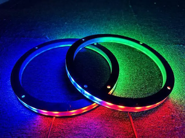 Main image of Sando Tech 2PCS 6.5" Car LED Speaker Ring Lights Million Colors Shift Coaxial Speaker Rings Dream Color Chasing Flow Series + RGB Spacer Ring Light Bluetooth App & Remote Control