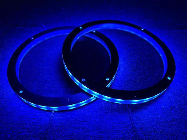 Alt view image 5 of 7 - Sando Tech 2PCS 6.5" Car LED Speaker Ring Lights Million Colors Shift Coaxial Speaker Rings Dream Color Chasing Flow Series + RGB Spacer Ring Light Bluetooth App & Remote Control