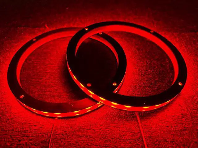 Alt view image 7 of 7 - Sando Tech 2PCS 6.5" Car LED Speaker Ring Lights Million Colors Shift Coaxial Speaker Rings Dream Color Chasing Flow Series + RGB Spacer Ring Light Bluetooth App & Remote Control