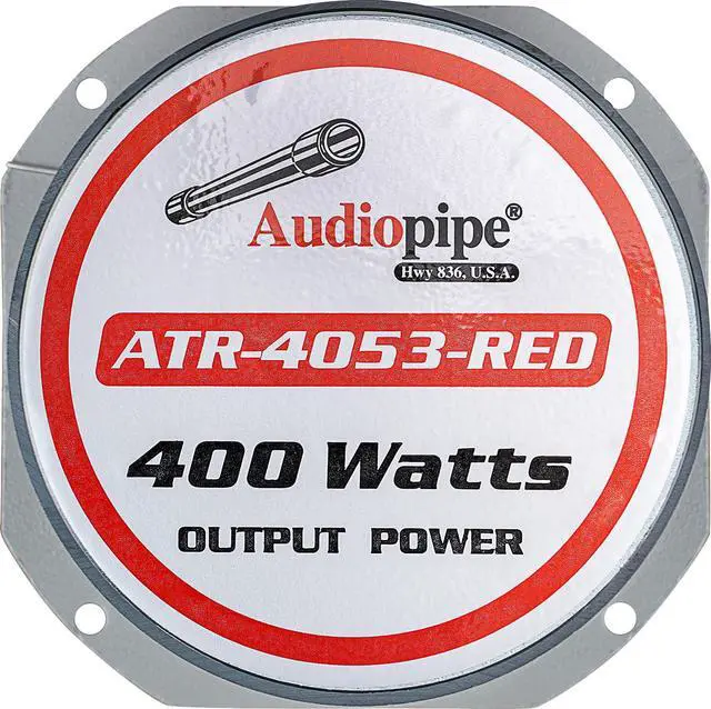 Alt view image 4 of 6 - Heavy Duty Super Tweeter (ATR-4053-RED), 400 Watts, Die Cast Aluminum Frame, Candy Red, Diamond Chrome Cutting Fnish, 1.5 Kapton Voice Coil, 4-8 Ohms