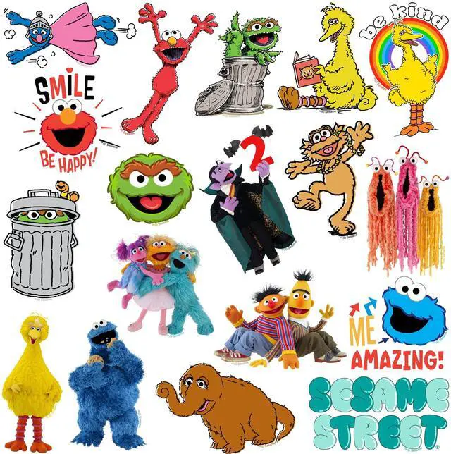 Alt view image 4 of 6 - Sesame Street 150 Vinyl Stickers Waterproof Die-Cut Decals Laptop Scrapbook