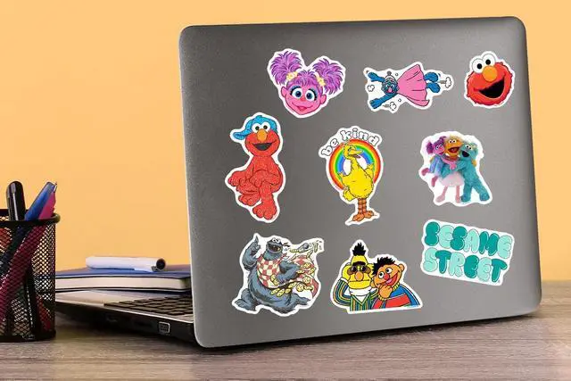 Alt view image 5 of 6 - Sesame Street 150 Vinyl Stickers Waterproof Die-Cut Decals Laptop Scrapbook