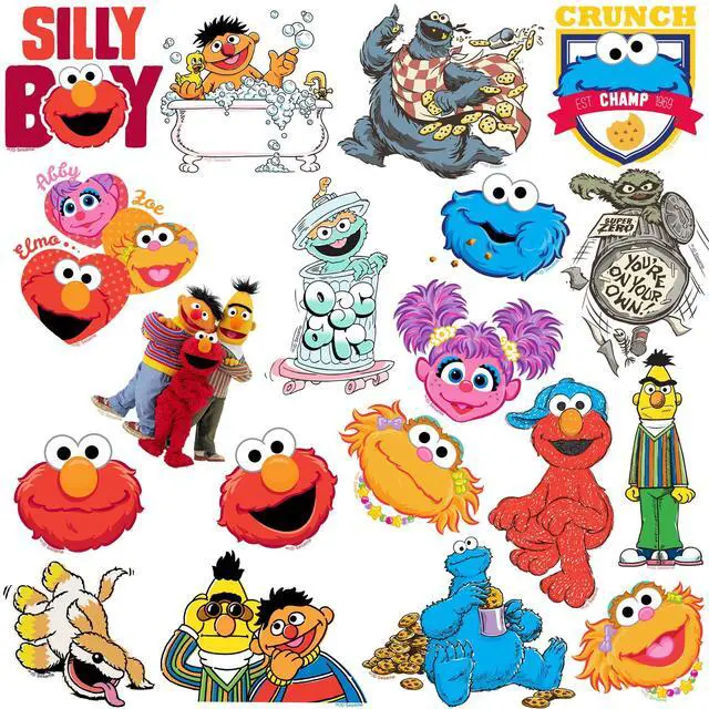 Alt view image 3 of 6 - Sesame Street 150 Vinyl Stickers Waterproof Die-Cut Decals Laptop Scrapbook