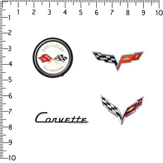 Alt view image 2 of 6 - Chevrolet Corvette 200 Vinyl Stickers Waterproof Die-Cut Decals Laptop Car