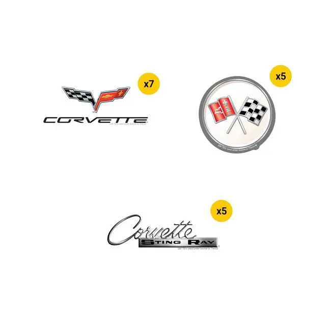 Alt view image 3 of 6 - Chevrolet Corvette 200 Vinyl Stickers Waterproof Die-Cut Decals Laptop Car
