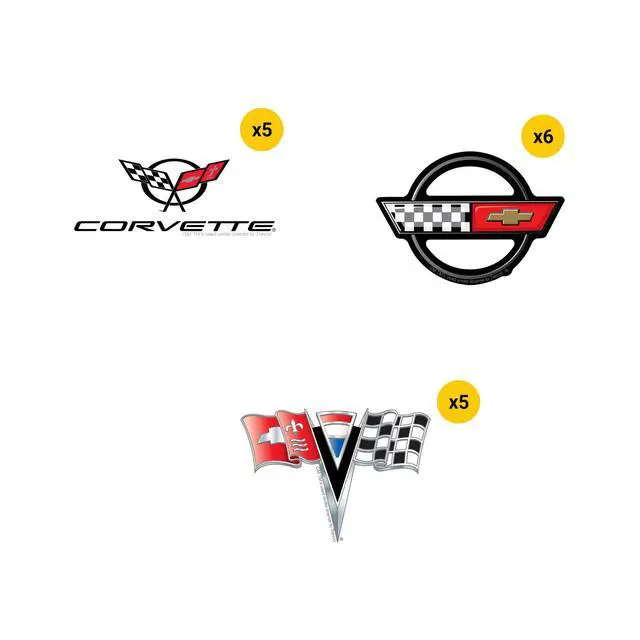 Alt view image 4 of 6 - Chevrolet Corvette 200 Vinyl Stickers Waterproof Die-Cut Decals Laptop Car