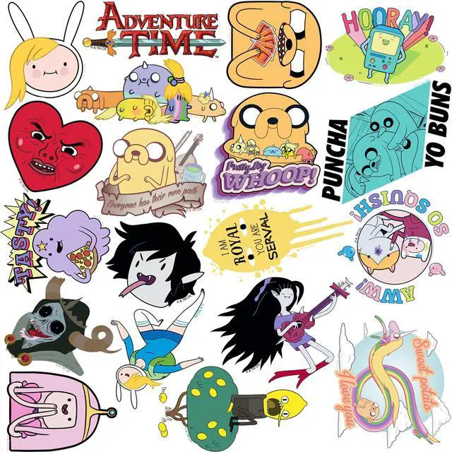 Alt view image 3 of 6 - Adventure Time 200 Vinyl Stickers Waterproof Die-Cut Decals Laptop Car